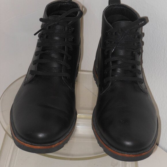 TIMBERLAND BLACK LEATHER ANKLE BOOTS SIZE 10 MEDIUM - Picture 7 of 9